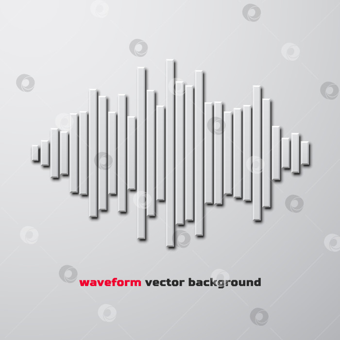 Скачать Силуэт формы звукового сигнала с тенью фотосток Ozero