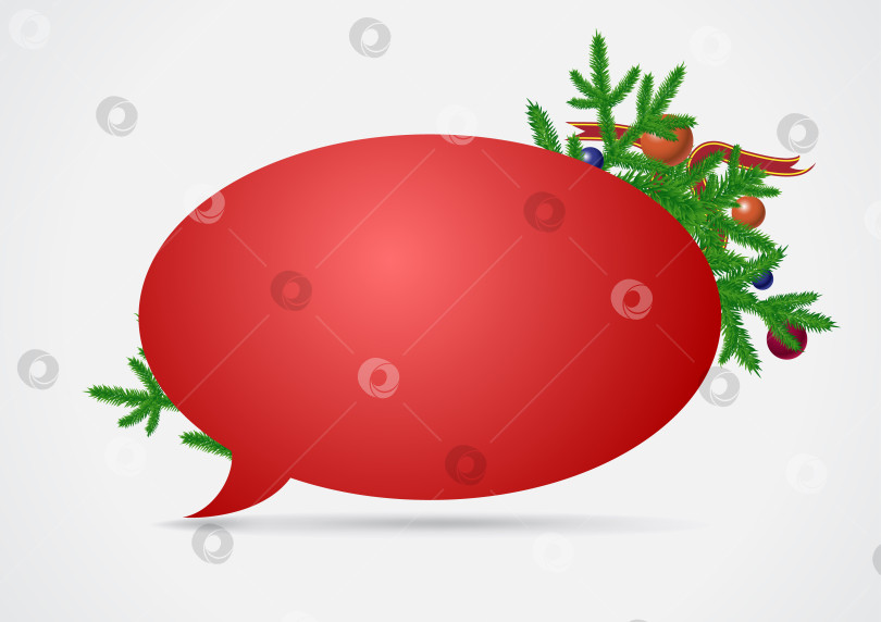 Скачать Рождественский речевой пузырь фотосток Ozero