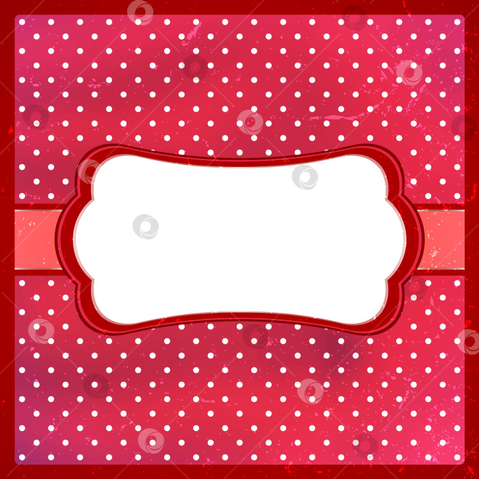 Скачать Винтажная рамка в горошек фотосток Ozero