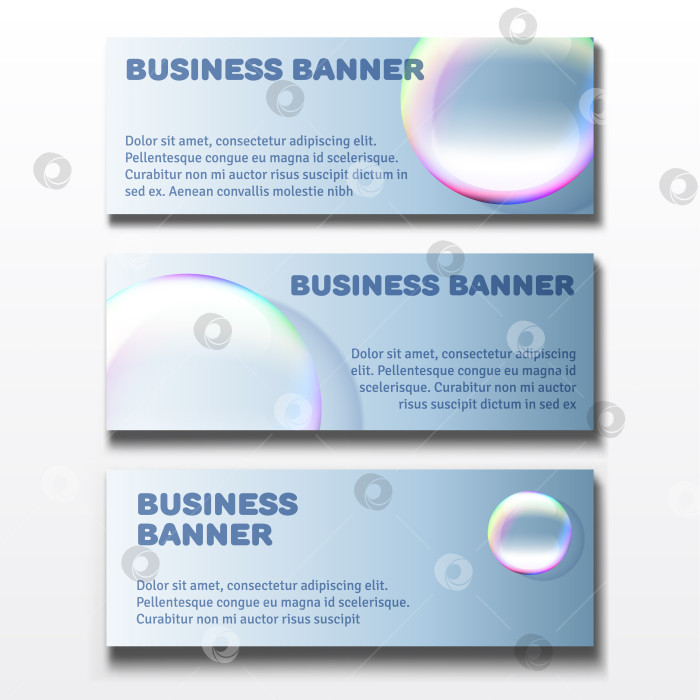 Скачать Набор из трех бизнес-баннеров фотосток Ozero