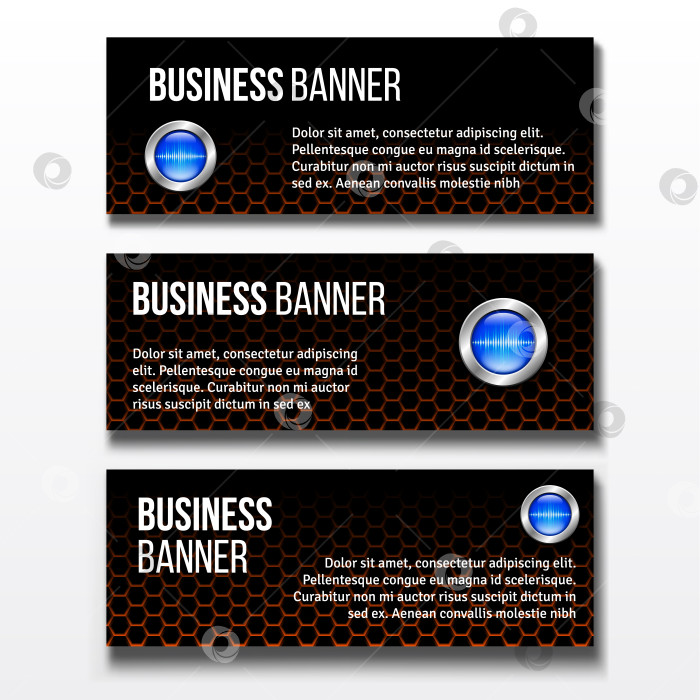 Скачать Набор из трех бизнес-баннеров фотосток Ozero