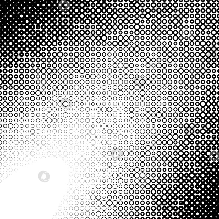 Скачать Фон с градиентом из черных и белых кругов фотосток Ozero