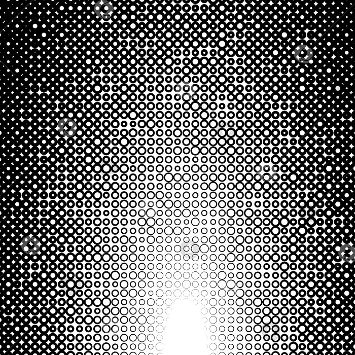 Скачать Фон с градиентом из черных и белых кругов фотосток Ozero
