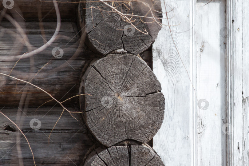 Скачать стена старого дома из круглого бруса фотосток Ozero
