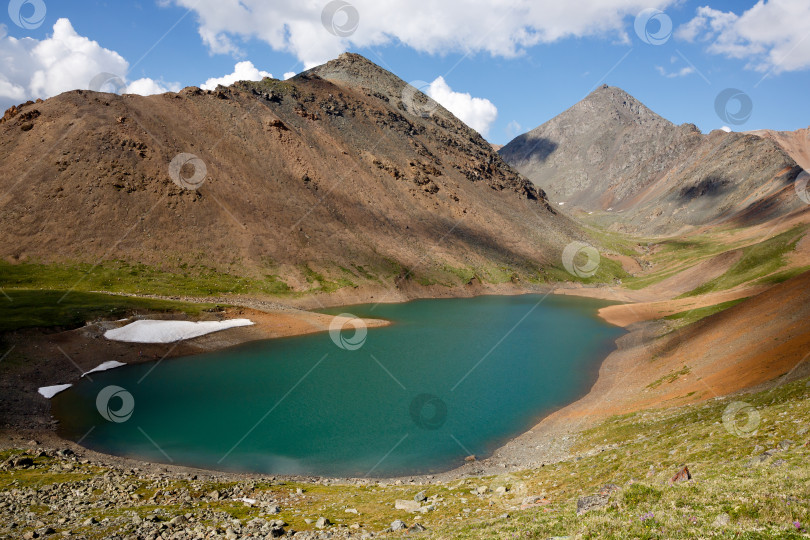 Скачать Пейзажи Алтая. Озеро горных духов, Бирюзовая вода фотосток Ozero