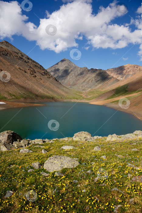 Скачать Пейзажи Алтая. Озеро горных духов, Бирюзовая вода фотосток Ozero