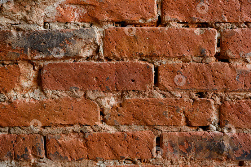 Скачать фон и текстура, кирпично-красная стена с пятнами фотосток Ozero