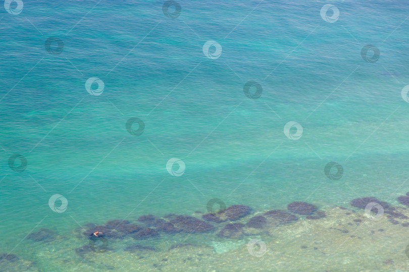 Скачать Геленджик, пляж Сосновка. Люди купаются в прозрачной чистейшей воде. фотосток Ozero