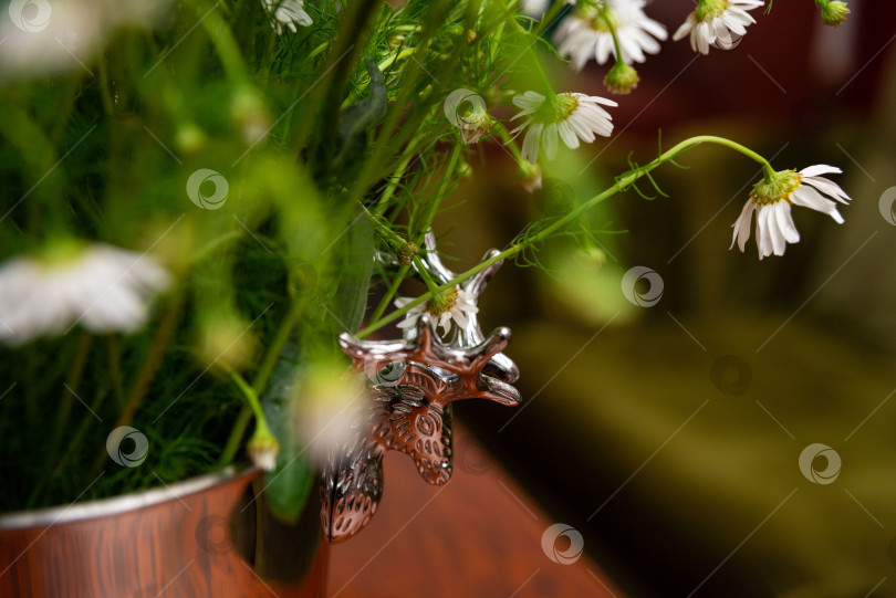 Скачать Деревенская цветочная композиция с полевыми цветами фотосток Ozero