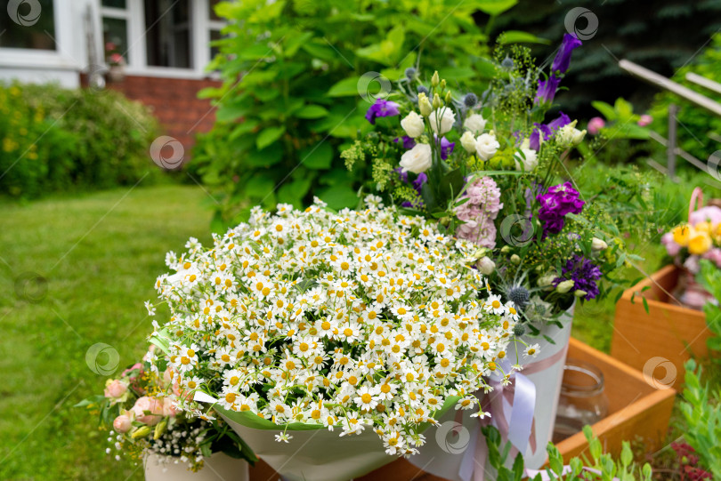 Скачать Свежий цветочный букет в саду фотосток Ozero