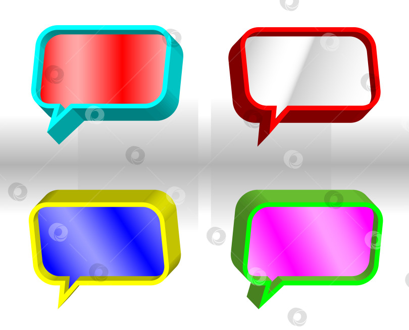 Скачать Красочные речевые пузыри фотосток Ozero