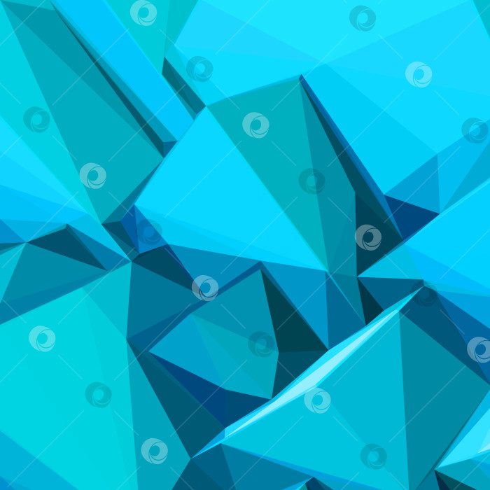 Скачать Плакат с абстрактными голубыми кубиками льда фотосток Ozero