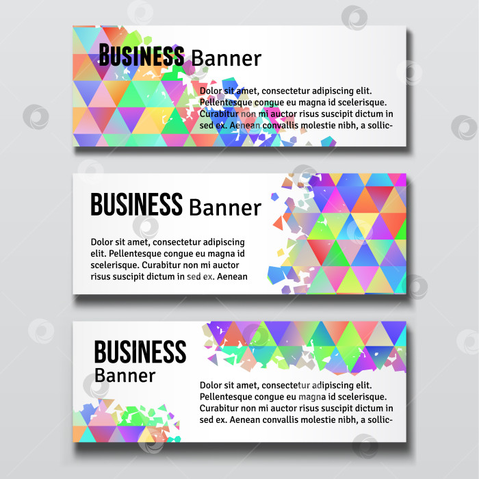 Скачать Набор из трех бизнес-баннеров фотосток Ozero