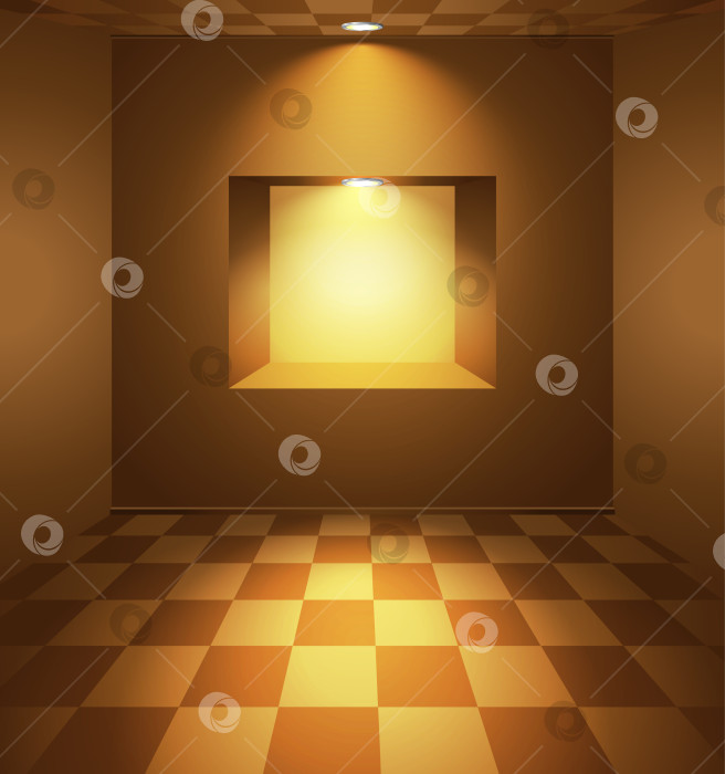 Скачать Коричневая комната с нишей фотосток Ozero