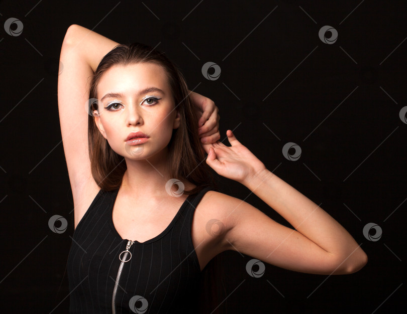 Скачать Крупным планом макияж фотомодели фотосток Ozero
