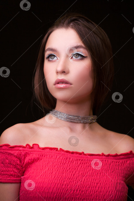 Скачать Крупным планом макияж фотомодели фотосток Ozero