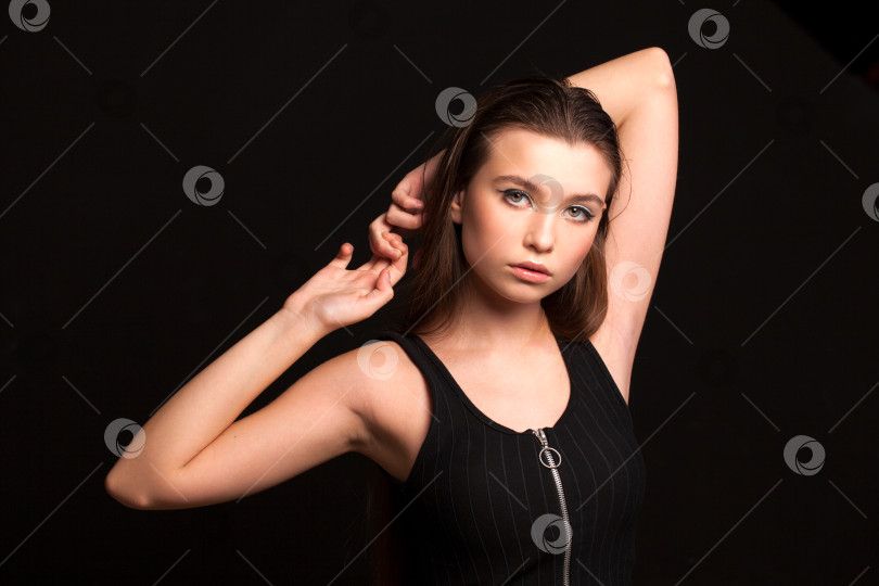 Скачать Крупным планом макияж фотомодели фотосток Ozero