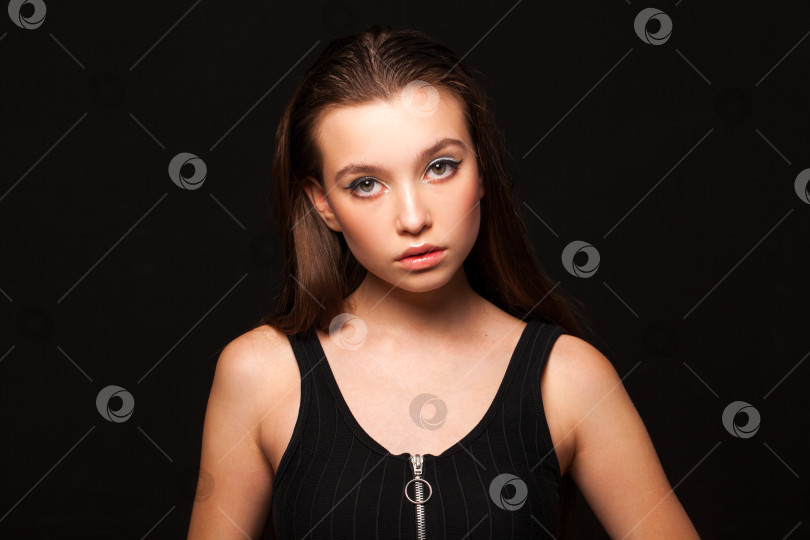 Скачать Крупным планом макияж фотомодели фотосток Ozero