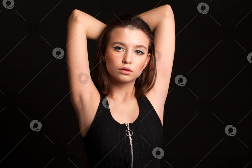Скачать Крупным планом макияж фотомодели фотосток Ozero