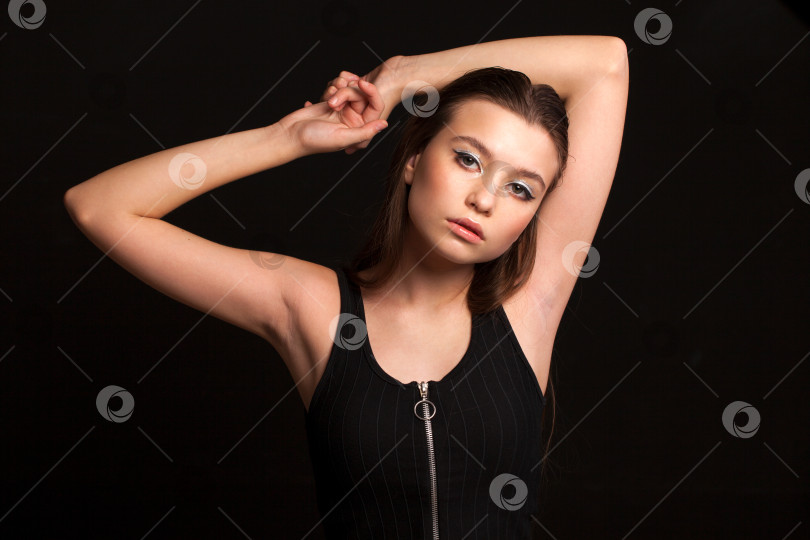 Скачать Крупным планом макияж фотомодели фотосток Ozero