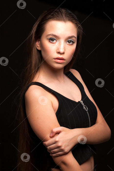 Скачать Крупным планом макияж фотомодели фотосток Ozero