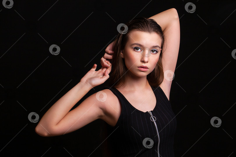 Скачать Крупным планом макияж фотомодели фотосток Ozero