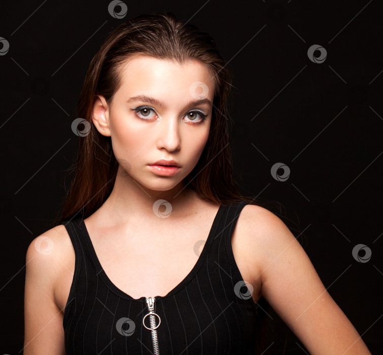 Скачать Крупным планом макияж фотомодели фотосток Ozero