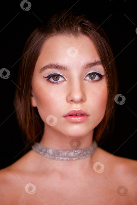 Скачать Крупным планом макияж фотомодели фотосток Ozero
