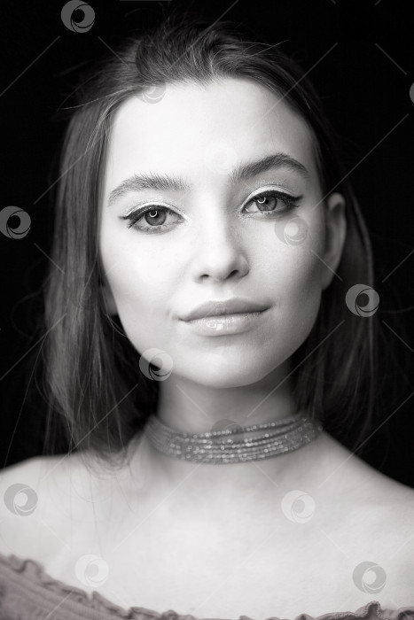 Скачать Крупным планом макияж фотомодели фотосток Ozero