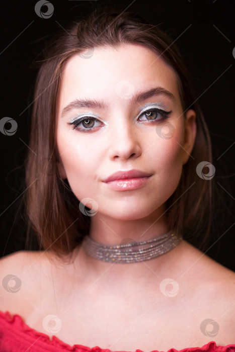 Скачать Крупным планом макияж фотомодели фотосток Ozero