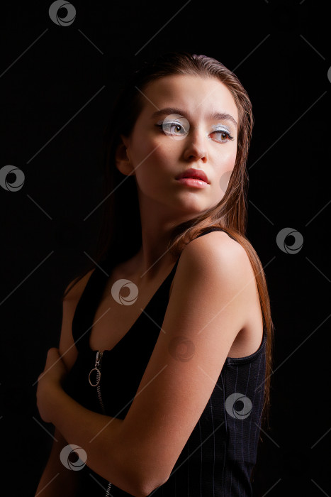 Скачать Крупным планом макияж фотомодели фотосток Ozero