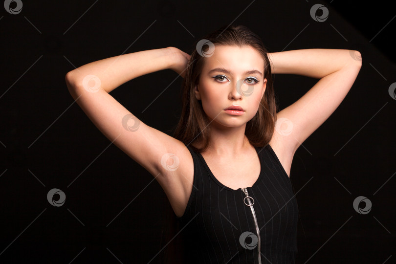 Скачать Крупным планом макияж фотомодели фотосток Ozero