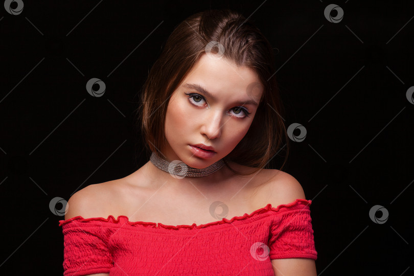 Скачать Крупным планом макияж фотомодели фотосток Ozero