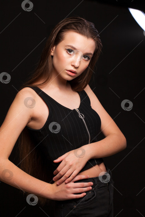 Скачать Крупным планом макияж фотомодели фотосток Ozero