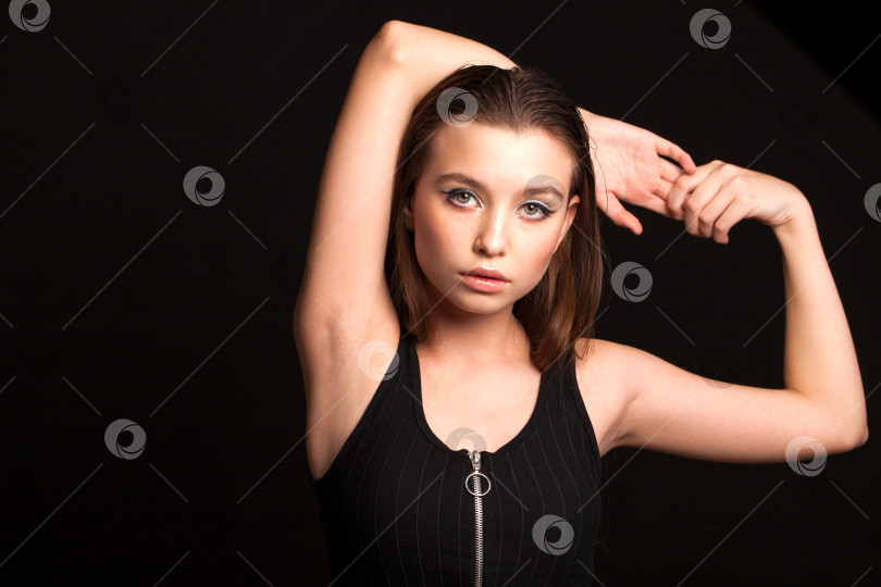 Скачать Крупным планом макияж фотомодели фотосток Ozero