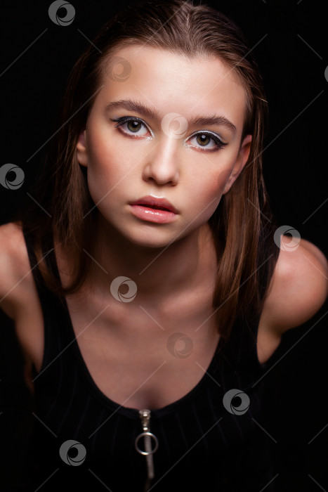 Скачать Крупным планом макияж фотомодели фотосток Ozero