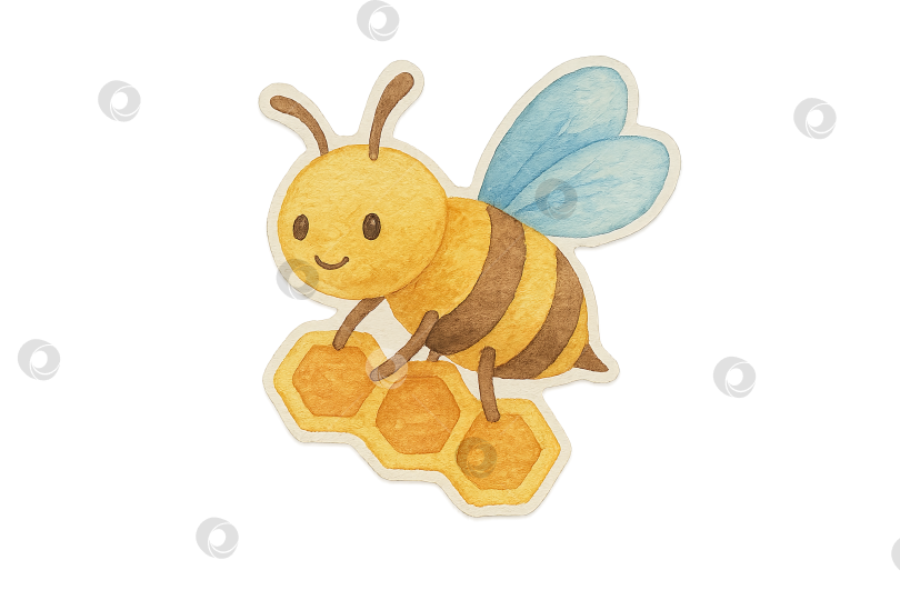 Скачать Пчела держит соты на прозрачном фоне фотосток Ozero
