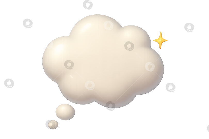 Скачать Изолированный речевой пузырь с глянцевой текстурой и маленькой звездочкой в углу фотосток Ozero