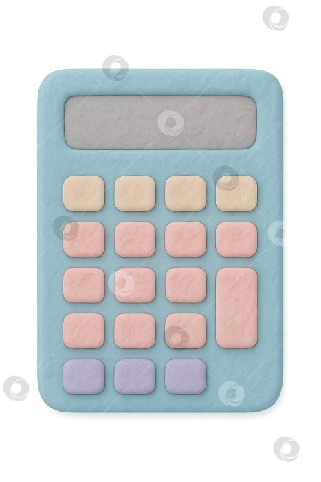 Скачать Калькулятор в пастельных тонах для дизайна "Назад в школу", выделенный на прозрачной фотосток Ozero