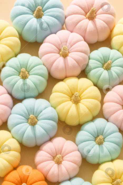 Скачать Тыквы из пастельной ткани для фона Хэллоуина фотосток Ozero