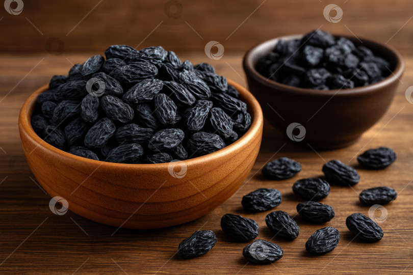 Скачать Исследуйте богатую текстуру и вкус сушеных черных фруктов: Кулинарное наслаждение для выпечки и перекусов фотосток Ozero
