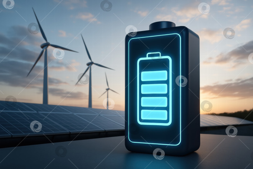 Скачать Инновационные решения для хранения энергии: Будущее возобновляемой энергетики за гармоничным сочетанием аккумуляторных технологий, ветряных турбин и солнечных панелей фотосток Ozero