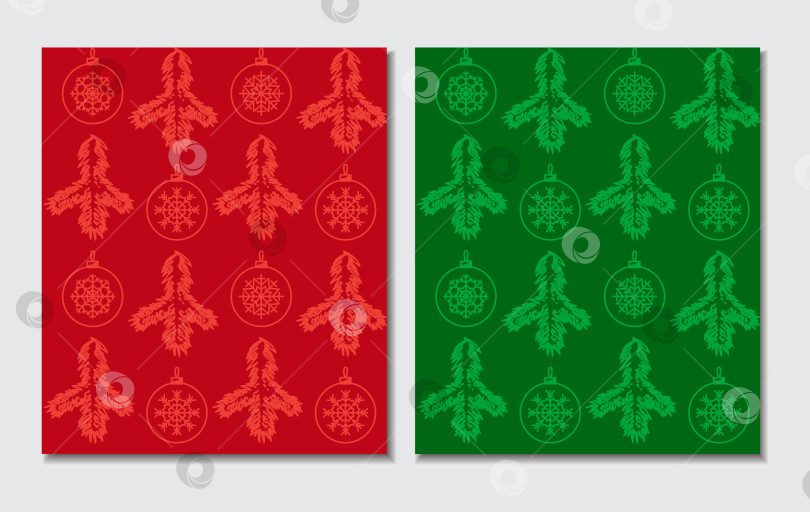 Скачать Бесшовные узоры на рождественскую тематику фотосток Ozero