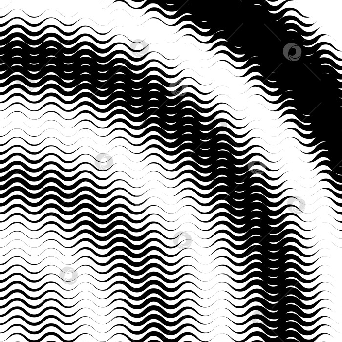 Скачать Фон с градиентом из черных и белых волнистых линий фотосток Ozero