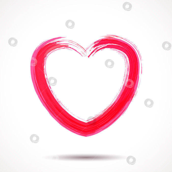 Скачать Открытка на День Святого Валентина с нарисованным сердцем фотосток Ozero