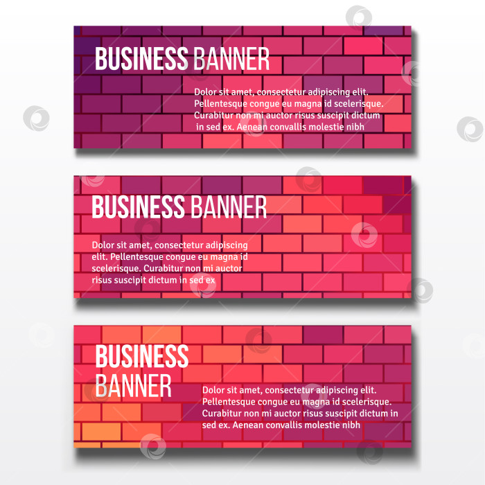 Скачать Набор из трех бизнес-баннеров фотосток Ozero