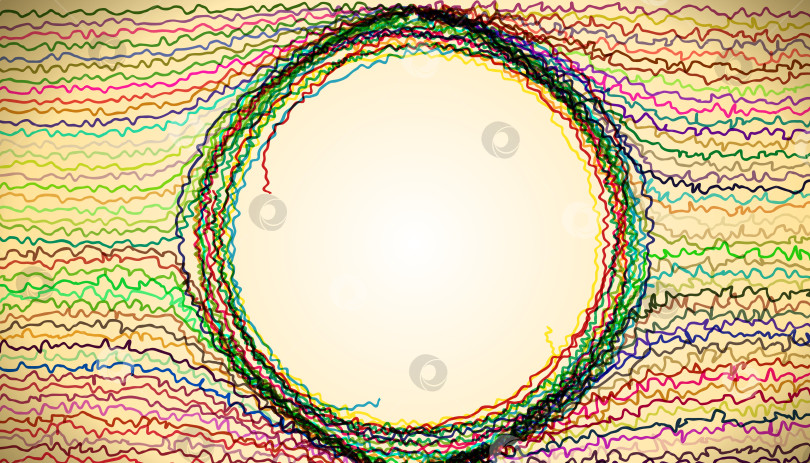 Скачать Круглая рамка из нитей фотосток Ozero