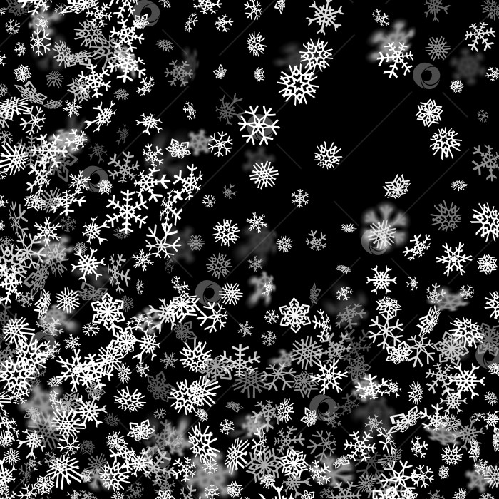 Скачать Фон снегопада со снежинками, размытыми в темноте фотосток Ozero