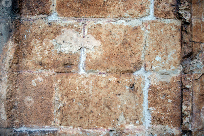 Скачать Крупный план старой коричневой кирпичной стены. фотосток Ozero