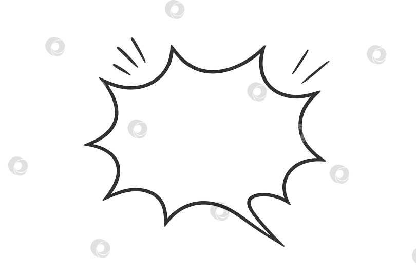 Скачать Речевой пузырь с анимированными линиями в изолированном прозрачном формате фотосток Ozero